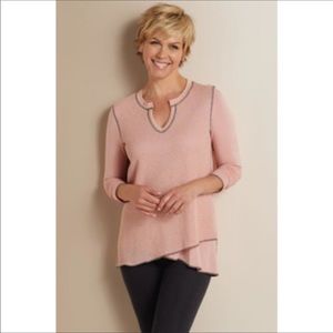 Soft Surroundings Hallie Henley Pink Top XL